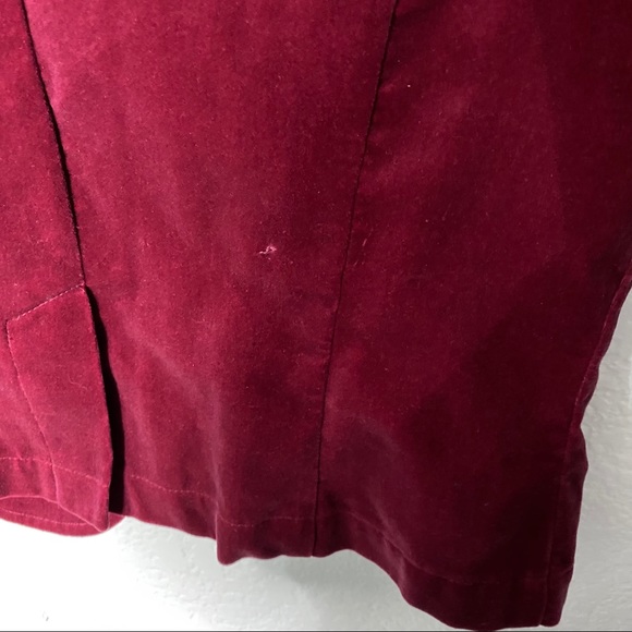 Red button up velvet jacket - Picture 5 of 5